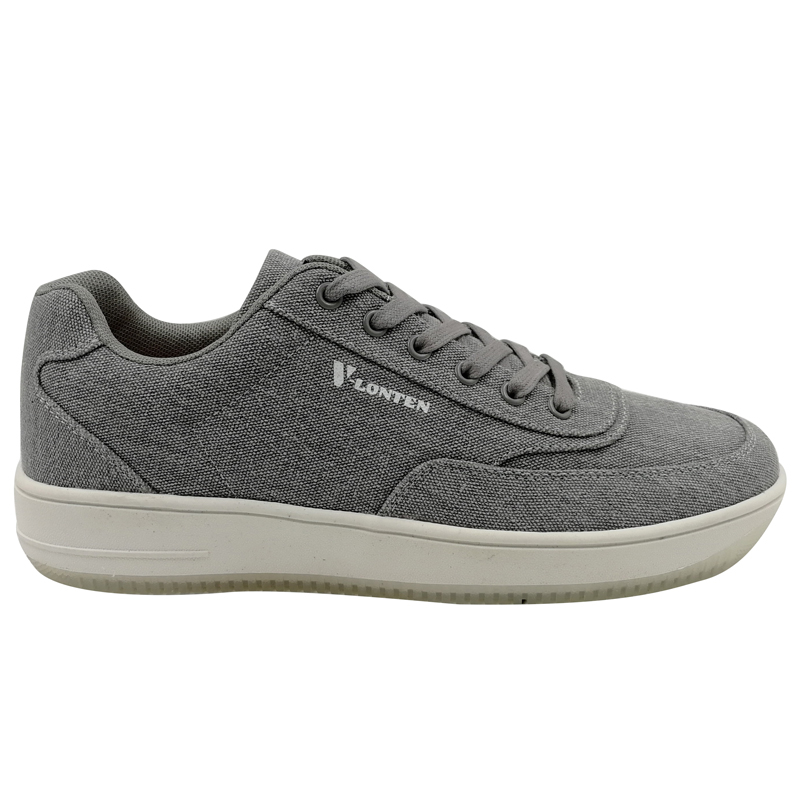 Man Board Shoes Canvas Shoes Jelly Bottom Footwear Grey