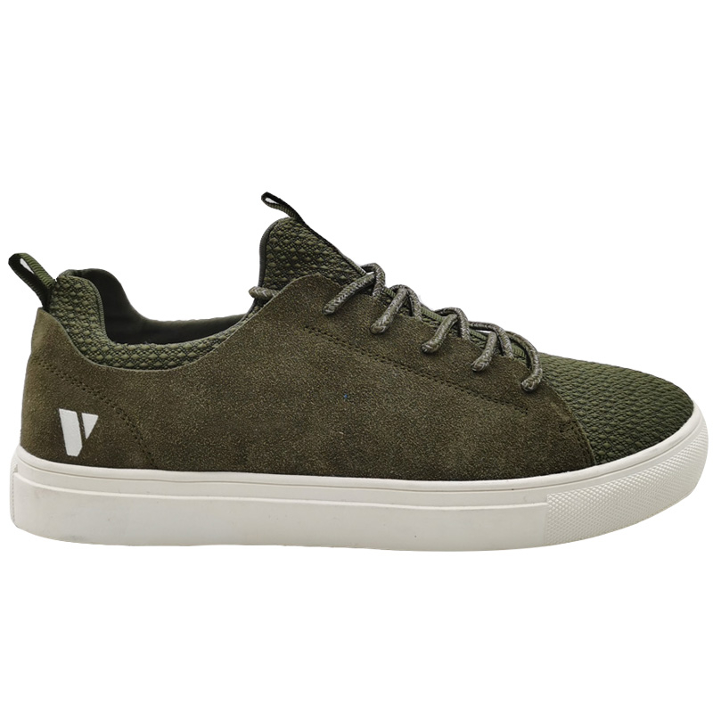 Man Board Shoes Casual Knitted Suede Shoes UOMO Footwear Olive