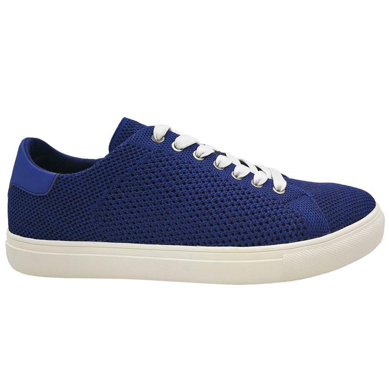 Man Board Shoes Knitted Shoes Breathable Low Top Shoes Royal