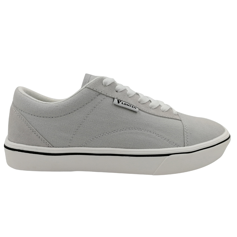 Man Casual Shoes Leisure Life Style Fashion Canvas Footwear Grey 
