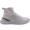 Man Boots Mid Cut Plain Soft Socks Shoes For Male White