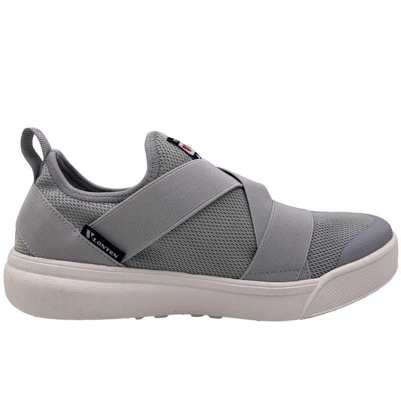 Man Sneaker Shoes Slip On Breathable Knit Shoes Grey