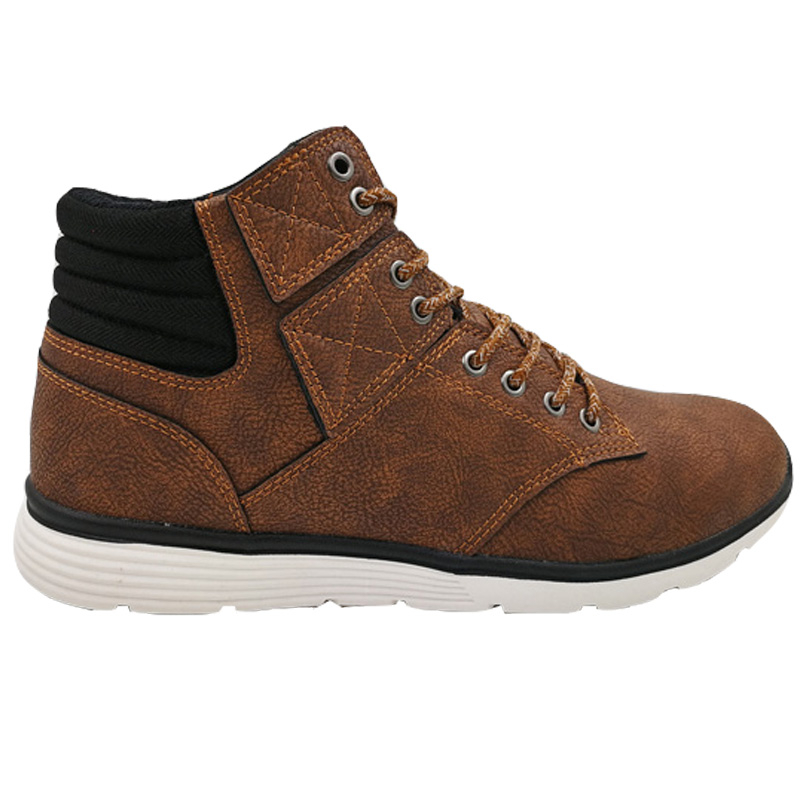 Man Boots Hard Wearing Ankle Climbing Boots Brown