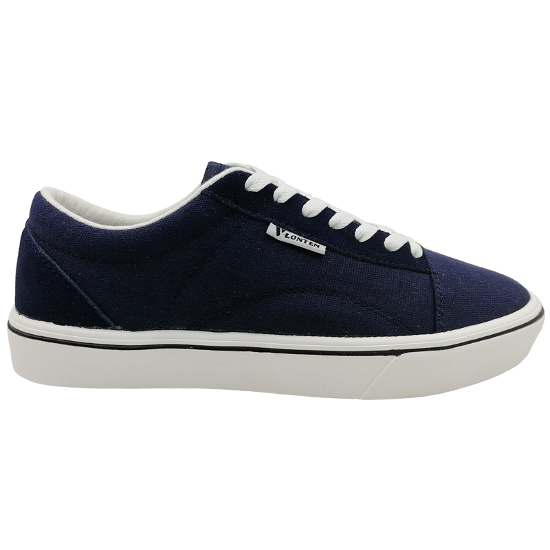 Man Casual Shoes Leisure Life Style Fashion Canvas Footwear Navy 