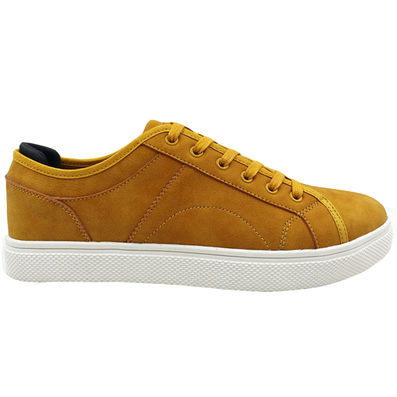 Man Board Shoes High Quality Shoes Fashion Dressy Lace Up Footwear Yellow
